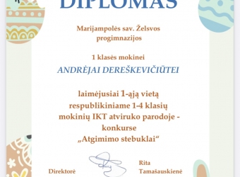 Džiugi žinia iš respublikinio konkurso! ????