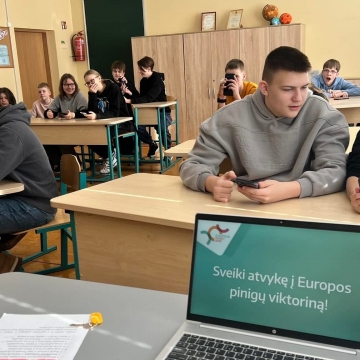  Finansinių žinių konkursas Europoje - ,,Pinigų viktorina