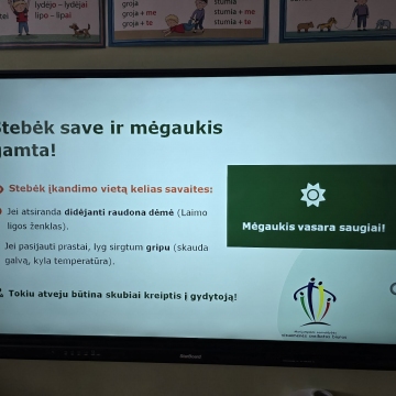 Kovo 18 d. 3 klasės mokiniai dalyvavo įdomioje ir naudingoje pamokoje „Atsargiai – mažasis miško gyventojas erkė“