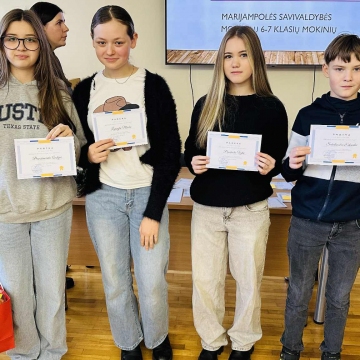 Marijampolės savivaldybės mokyklų 3–4 ir 6–7 klasių viktorina „#KryptisAteitis: žinios ir atradimai!“