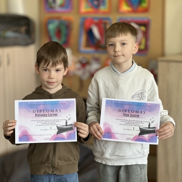 Progimnazijos pirmokai dalyvavo respublikiniame ugdymo įstaigų mokinių kūrybinių darbų konkurse „Jei miegas būtų personažas…“, kuris vyko Jurbarke