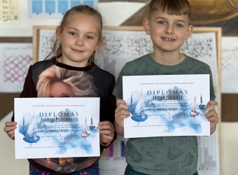 Progimnazijos pirmokai dalyvavo respublikiniame ugdymo įstaigų mokinių kūrybinių darbų konkurse „Jei vandens nebūtų…“, kuris vyko Jurbarke