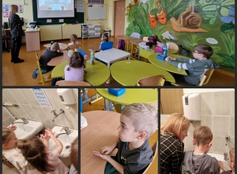 Spalio 30 d. priešmokyklinukams vyko švarių rankų pamokėlė
